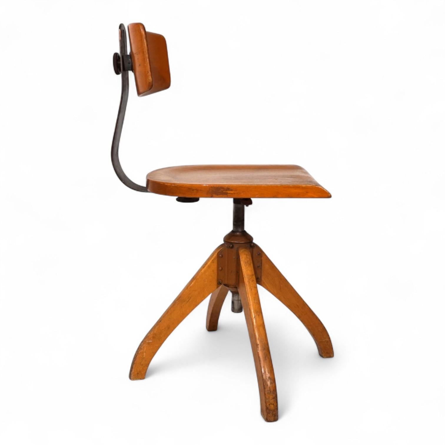 Ama Elastischer Bürostuhl, Bauhaus-Stil, 1950 im Angebot 9