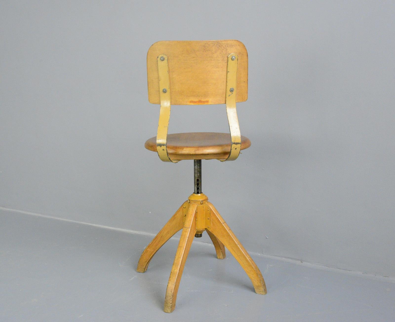 Mid-20th Century Ama Elastik Factory Chair, circa 1930s