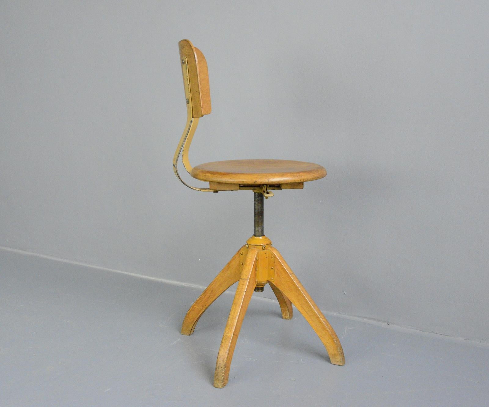 Beech Ama Elastik Factory Chair, circa 1930s