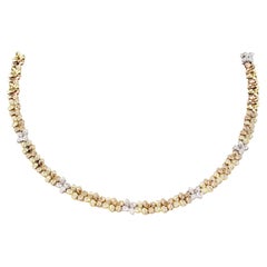 Ama in 18k Rose, White & Yellow Gold w/ White & Champagne Diamonds