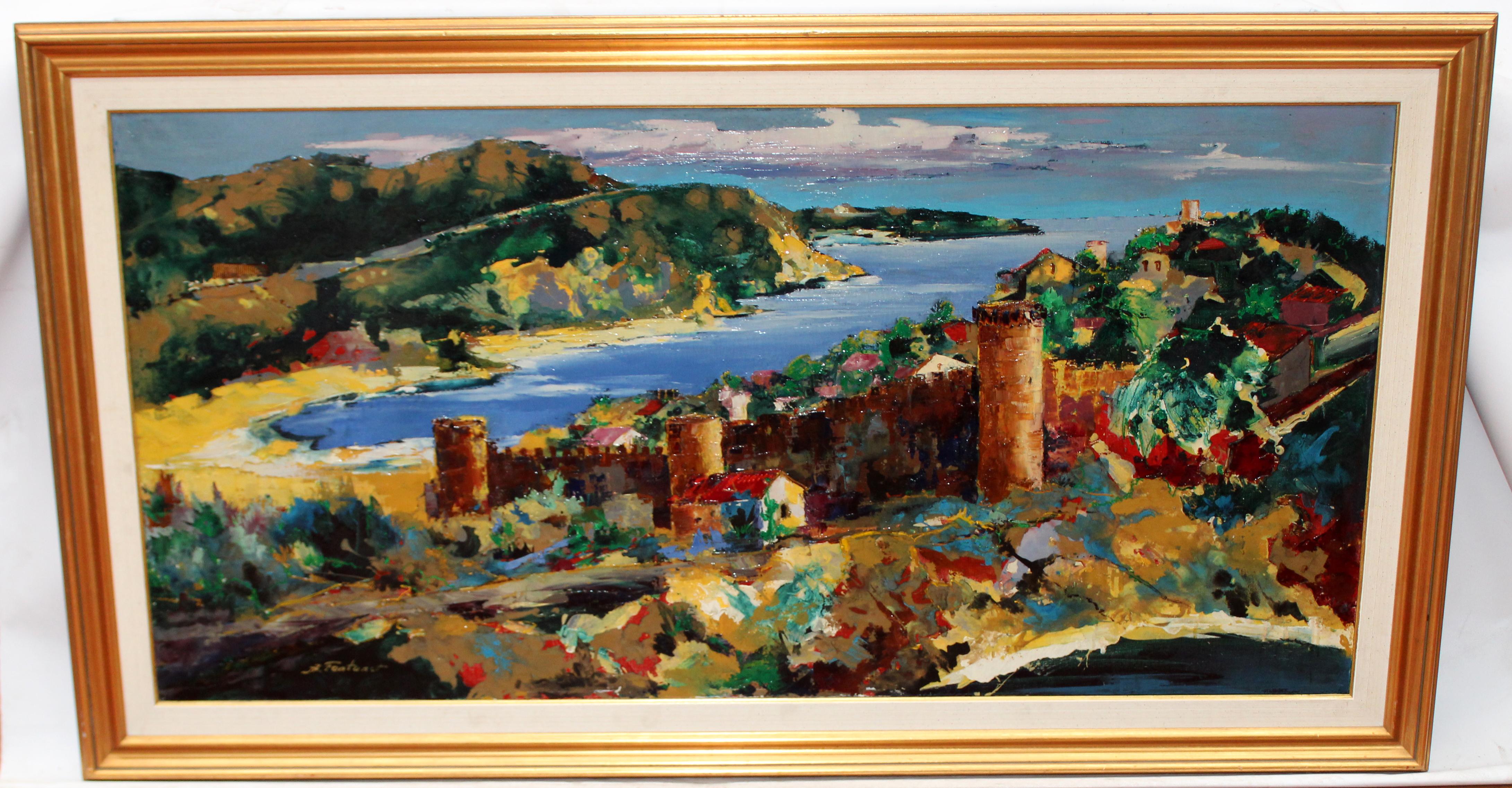 Tossa de Mar - Óleo sobre tela - 82 x 148 cms.