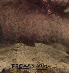 Maternity girl with baby oil on board painting