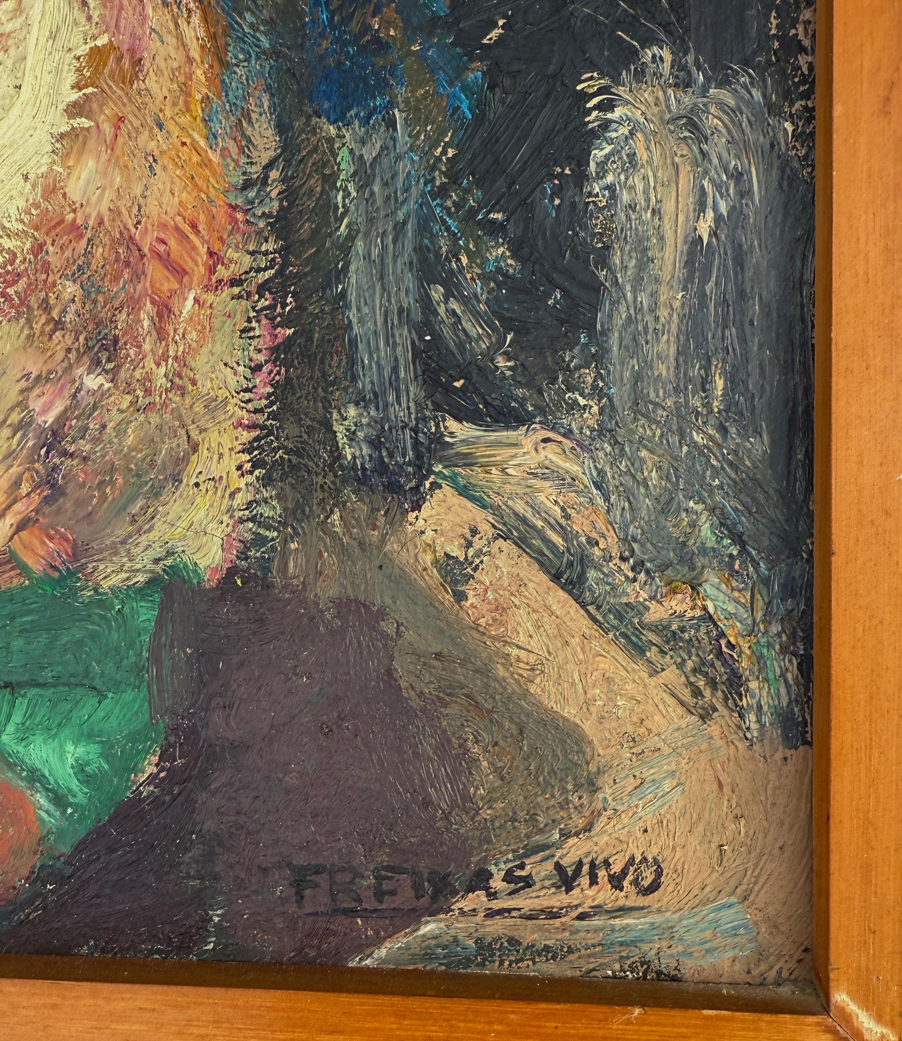 Mother and Daughter oil on canvas painting - Painting Impresionista de Amadeo Freixas Vivo