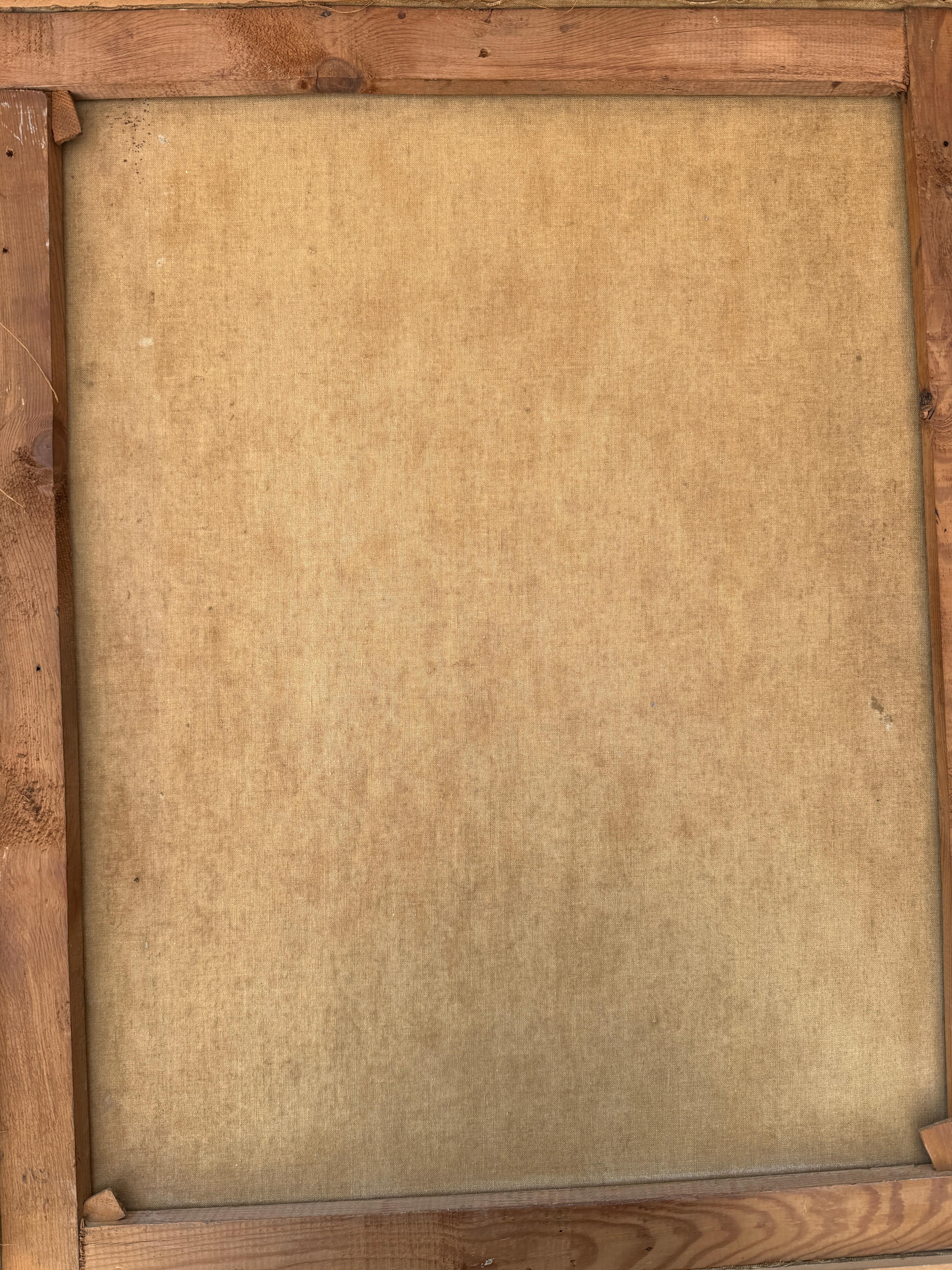 Mother and Daughter oil on canvas painting en venta 3