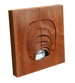 Armadura Terrestre, Aluminum and Oxidized Steel Sculpture by Amadeo Gabino