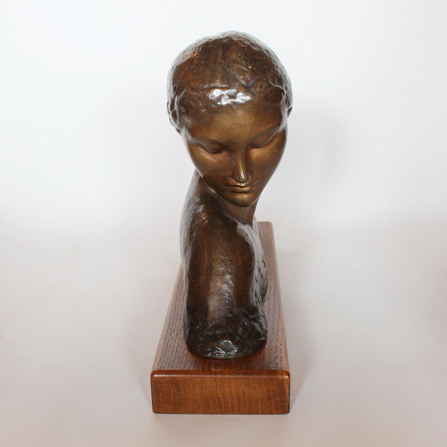 Amadeo Gennarelli Art Deco Bronze Bust (Art déco)