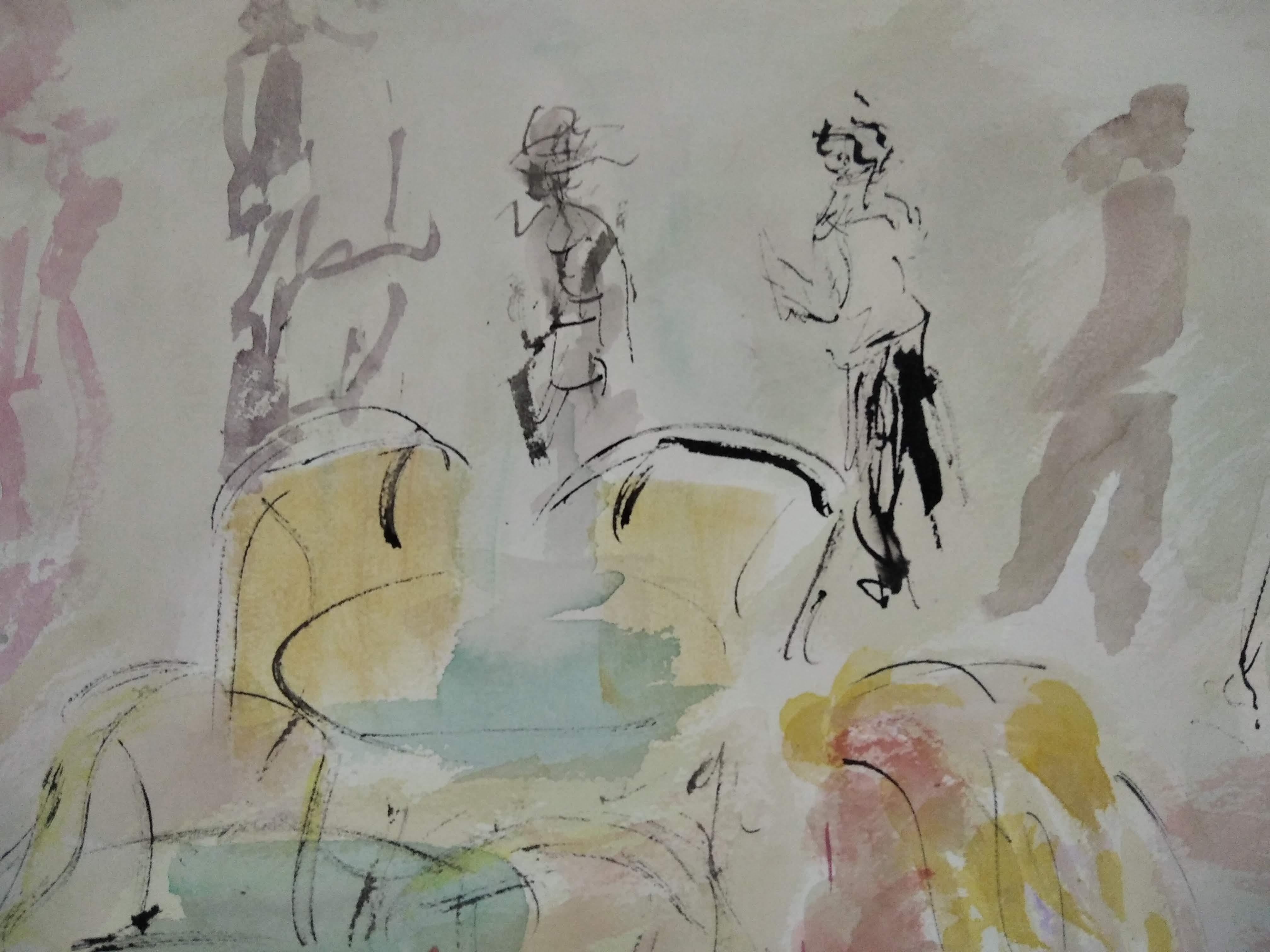 Playa Mayor. Salamanca - Painting di Amadeu Casals