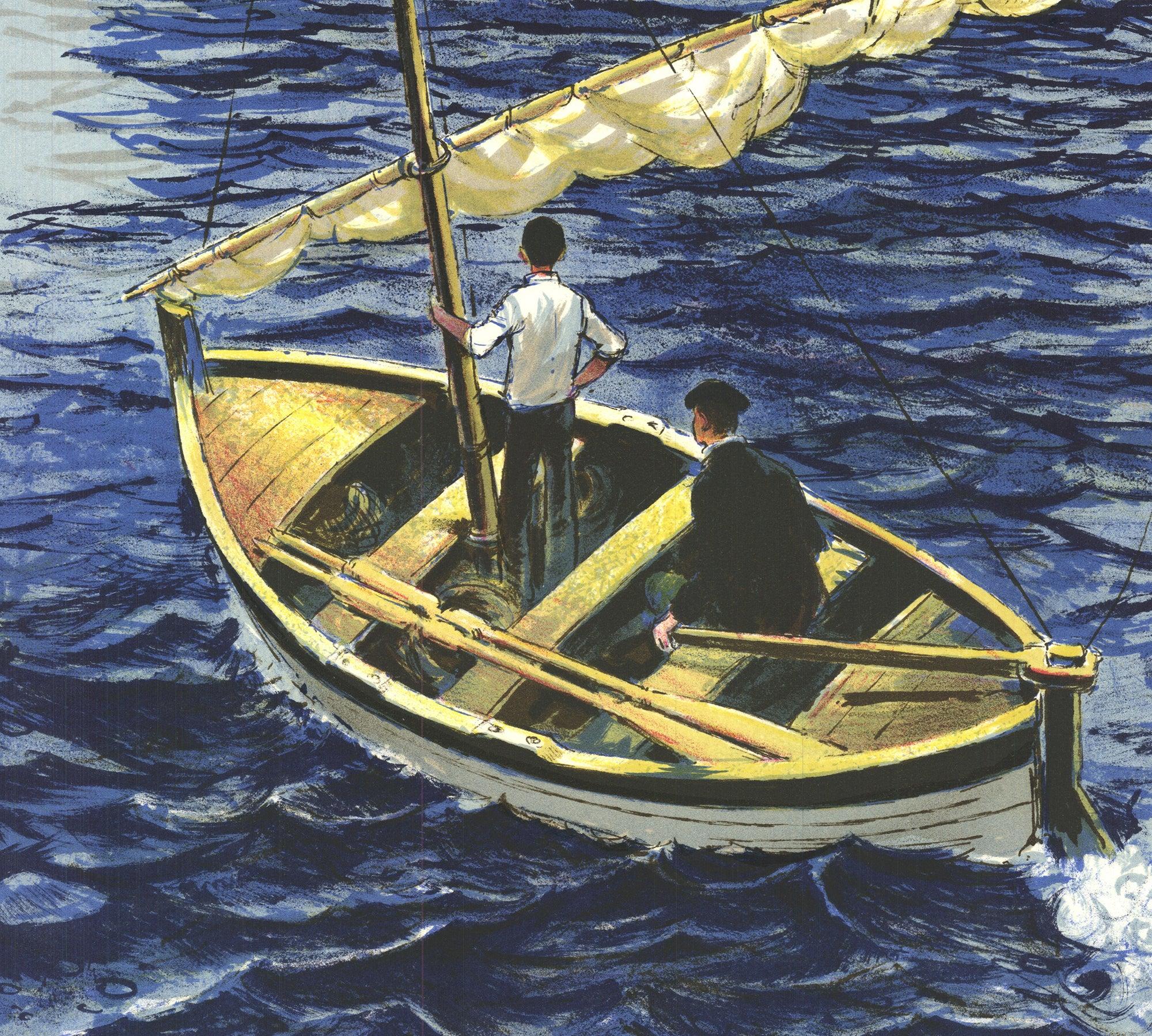 Voilier Amadeu Casals dans le port de Cadaques, Espagne en vente 2