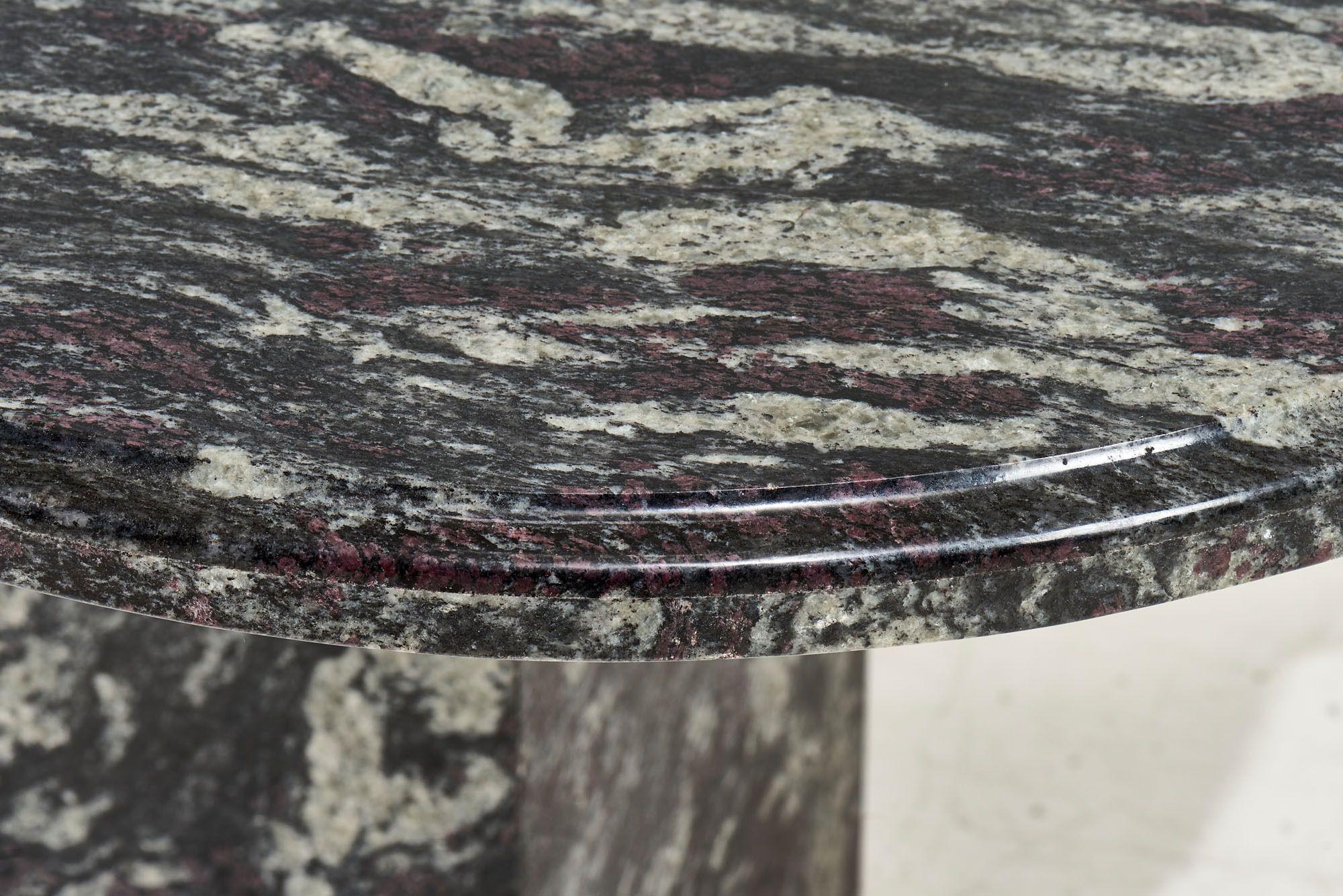 Amadeus Granite Dining Table with Quatrefoil Shape Top, Brazil In Good Condition For Sale In Chicago, IL