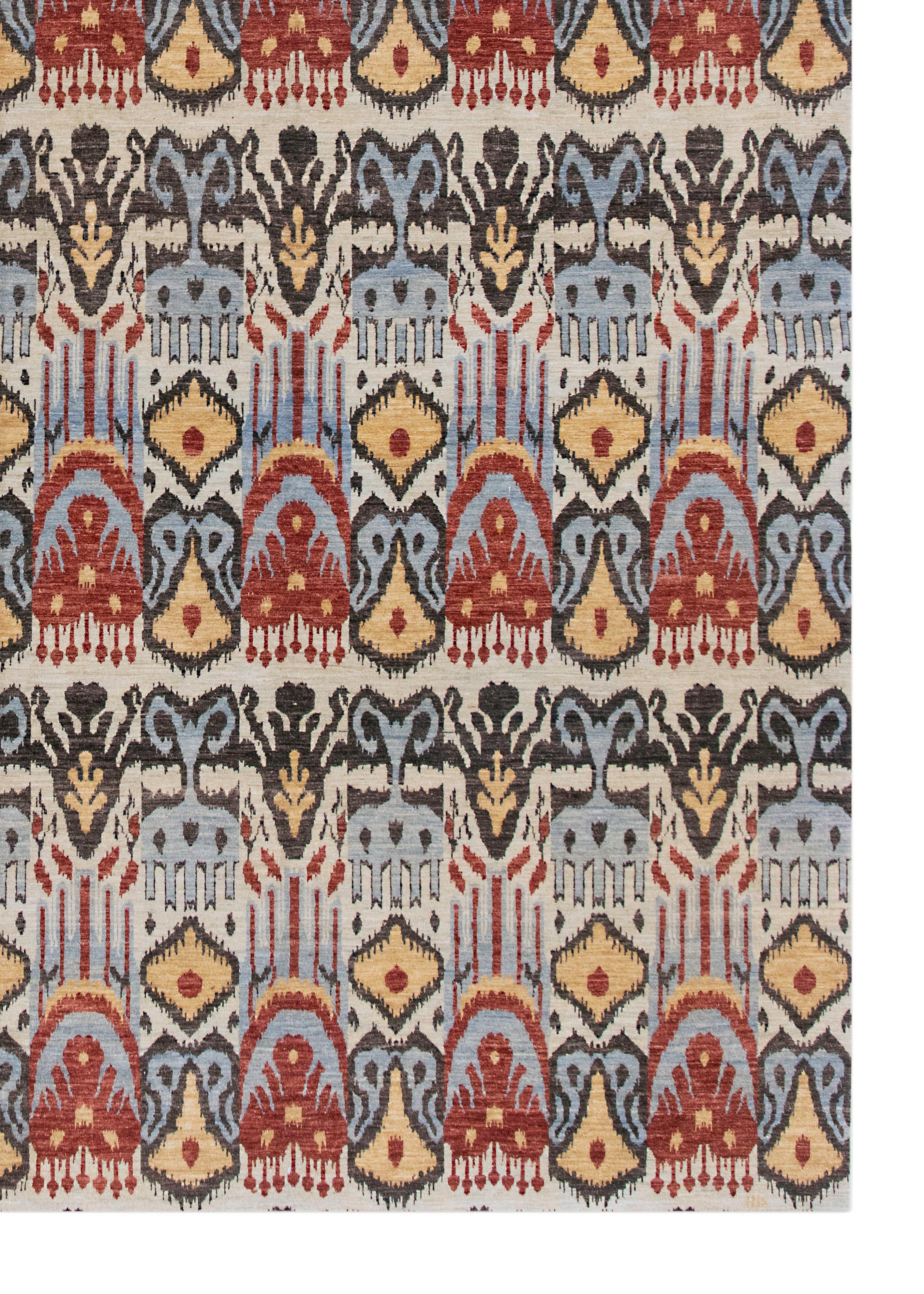 Contemporary Amadi Ikat Rug For Sale