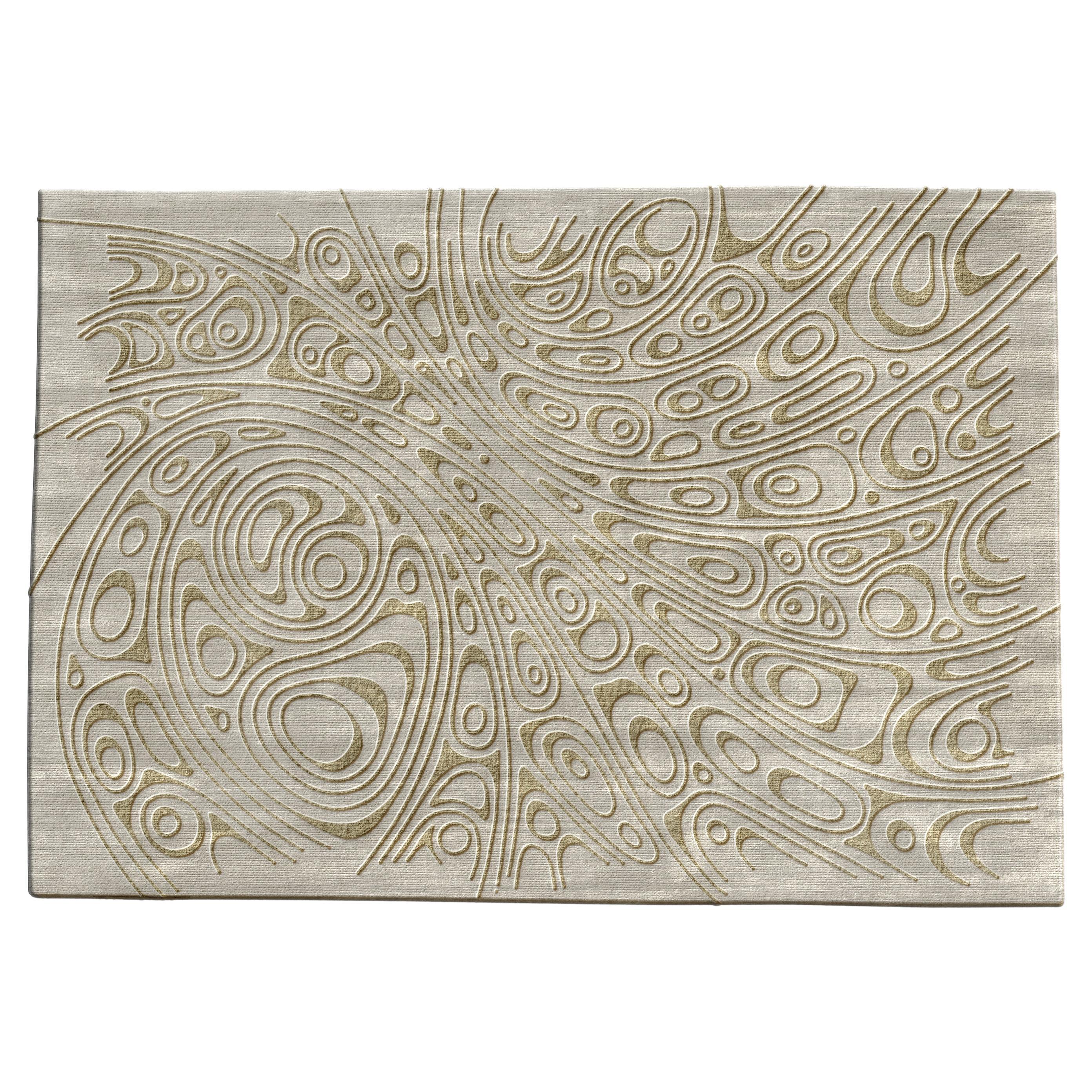 Amador Rug 06 - Limited Edition of 11 / Heirloom Hand Knotted Wool & Silk Yarn For Sale