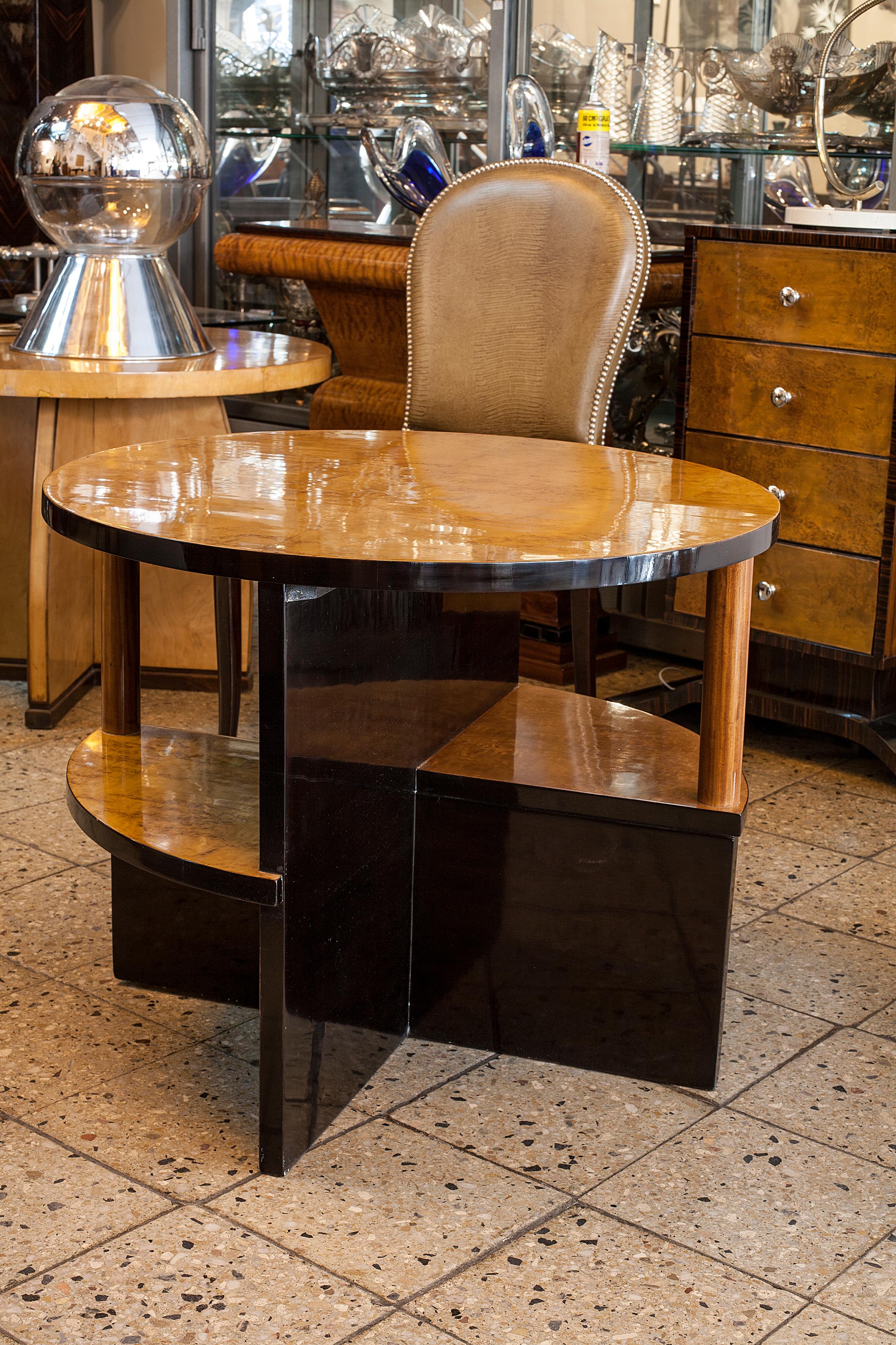 French Amaizing Art Deco, 2 Tables in Wood, France, 1930 For Sale