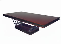 Amaizing Art Deco Table, '10-12 Persons', 1920, France in iron and Wood