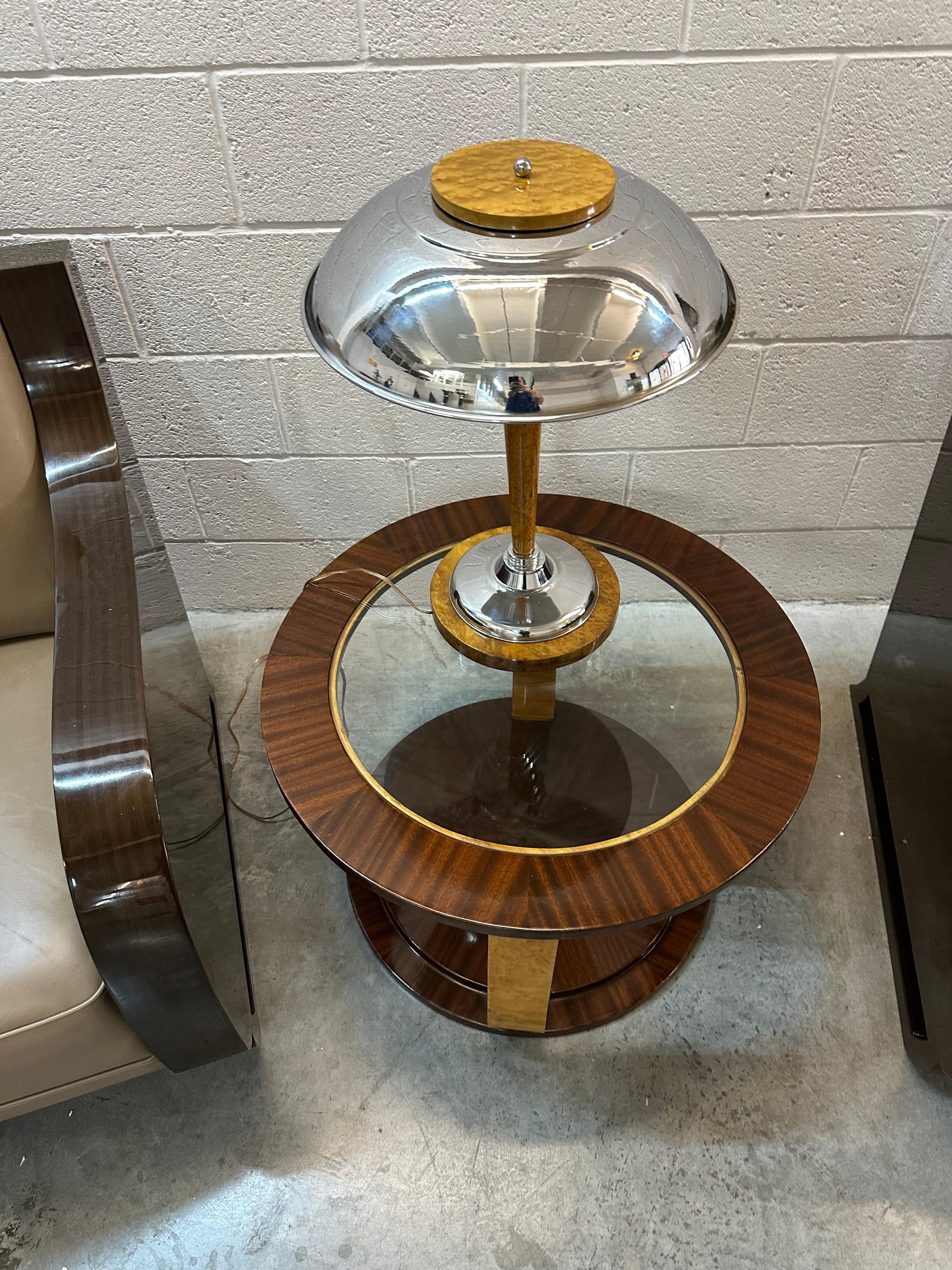Amaizing Art Deco, Table in Wood and Glass, France, 1930 For Sale 9