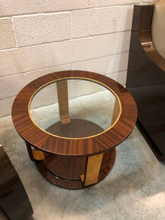 Amaizing Art Deco, Table in Wood and Glass, France, 1930