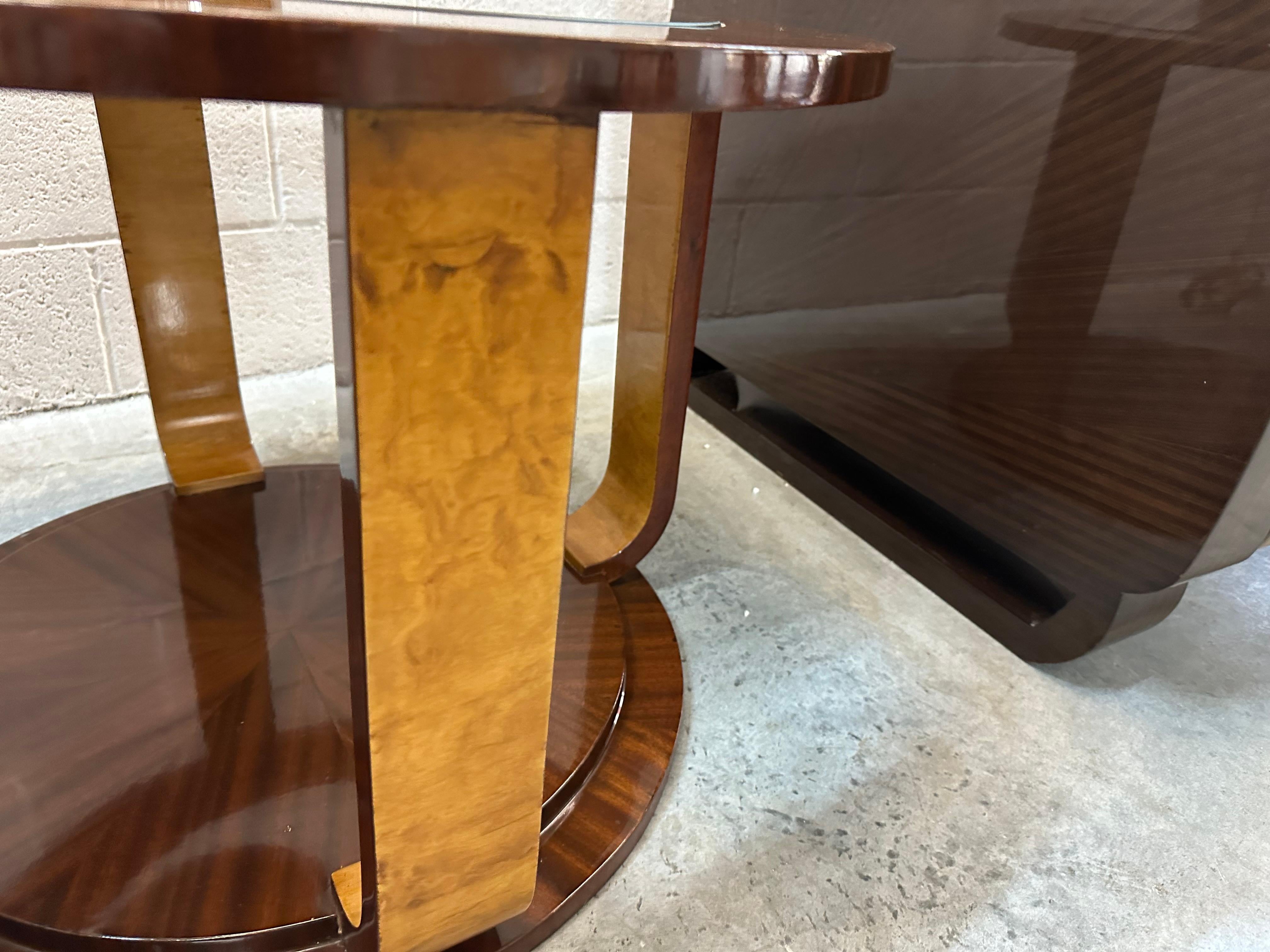 Amaizing Art Deco, Table in Wood and Glass, France, 1930 For Sale 15