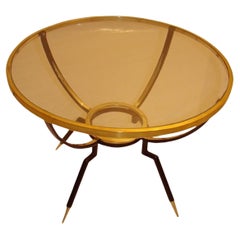 Vintage Amaizing Italian Table 1960 in Glass, Bronze and Iron