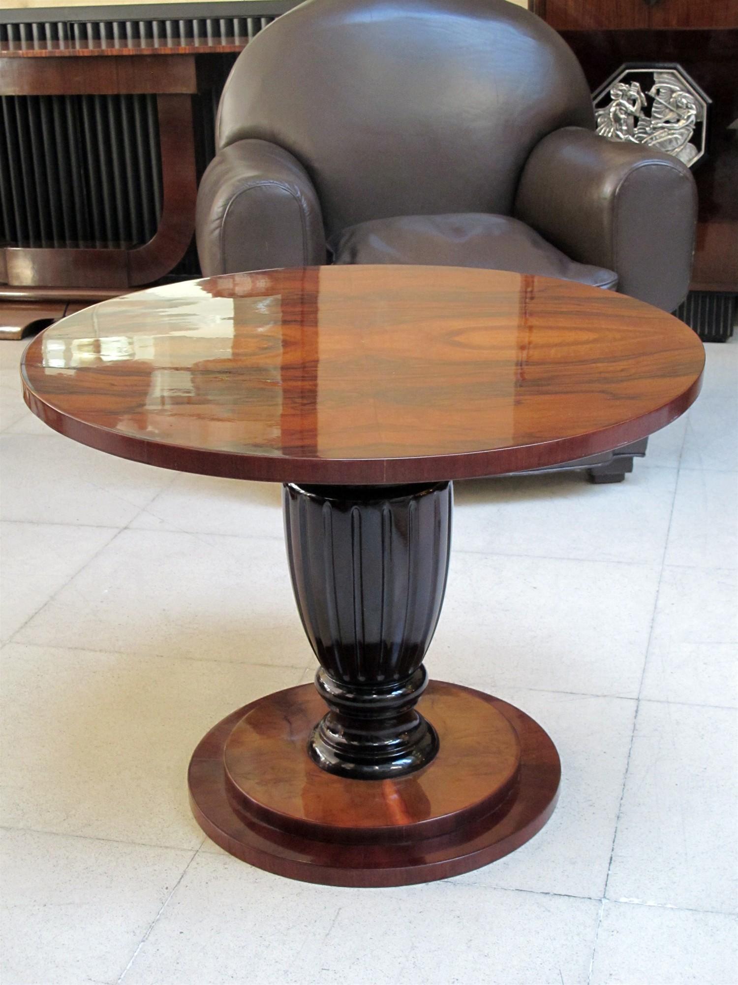 Exhibited at Palm Beach Jewelry, Art & Antique Show 
Two tables 
Material: wood 
Style: Art Deco
Country: France
We have specialized in the sale of Art Deco and Art Nouveau and Vintage styles since 1982. If you have any questions we are at your