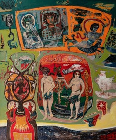 "Genesis" Painting 47" x 39" inch by Amal Nasr