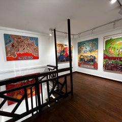 "Sédiment" Peinture abstraite 27.5" x 39" pouces par Amal Nasr