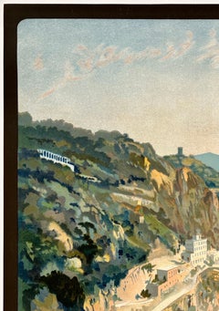 AMALFI ITALIA Original Vintage Italian Travel Tourism Italy Poster 1925