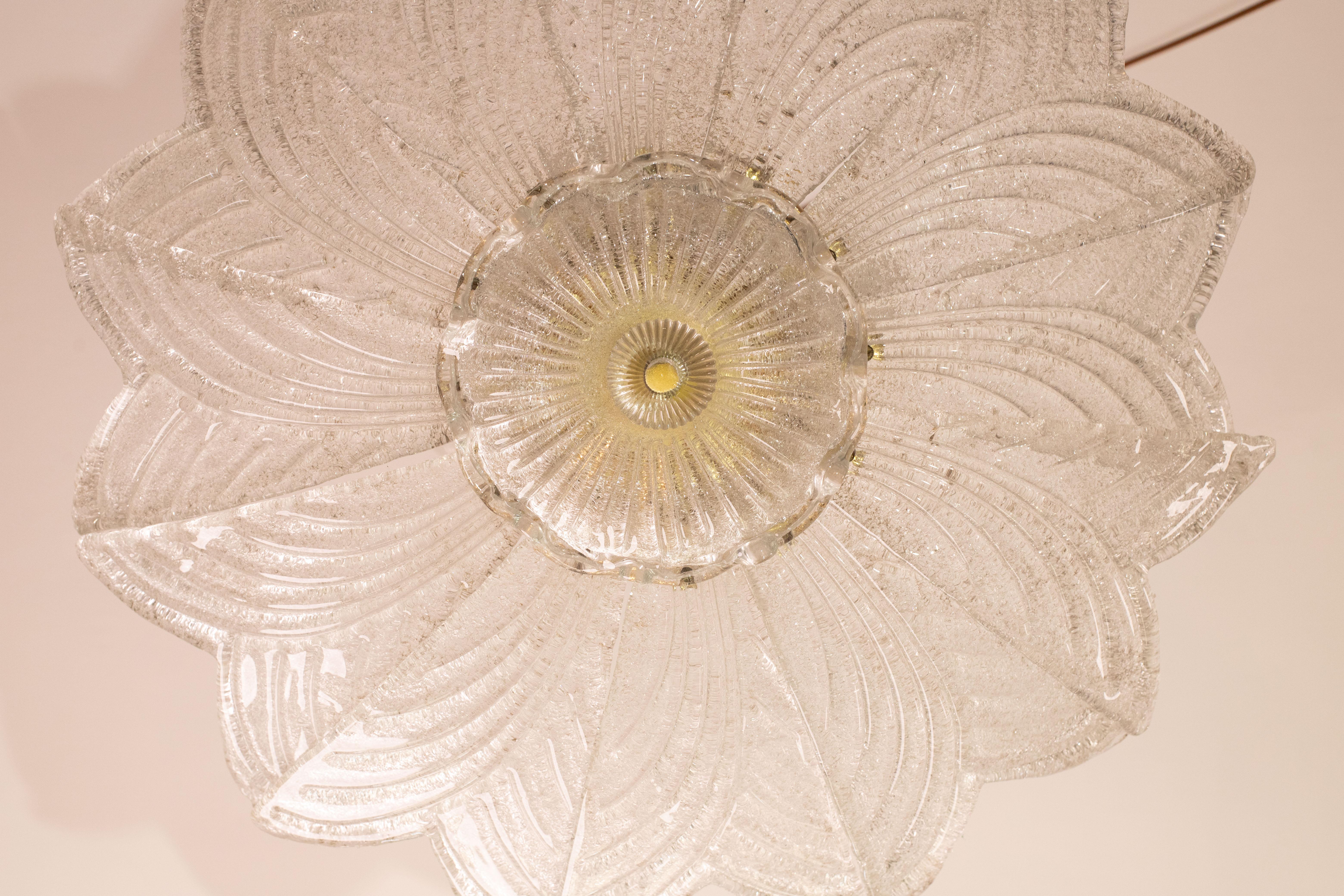 Amalfi, plafoniera o lampadario in vetro di Murano, anni '70 in vendita 5