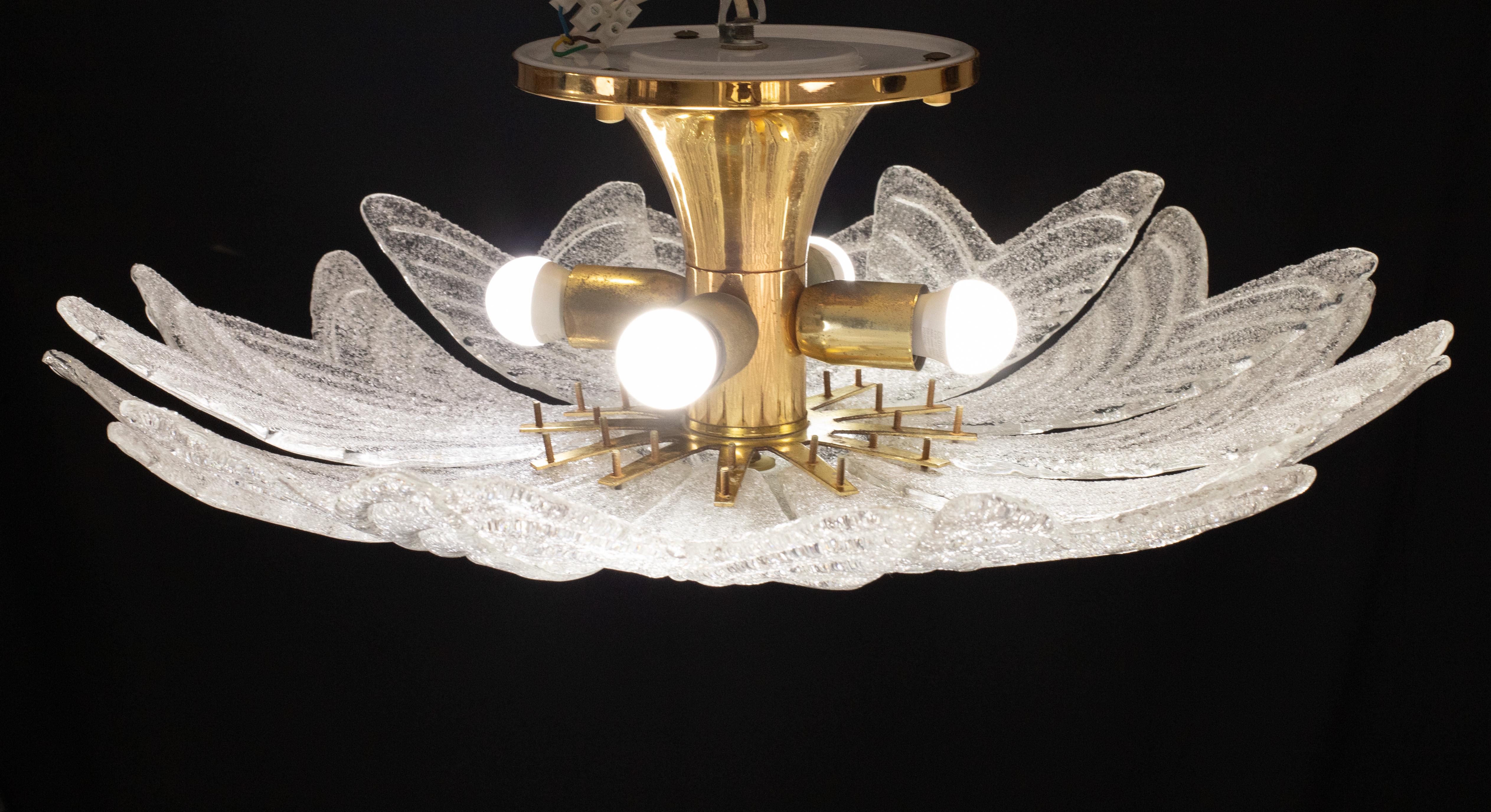 Fine XX secolo Amalfi, plafoniera o lampadario in vetro di Murano, anni '70 in vendita