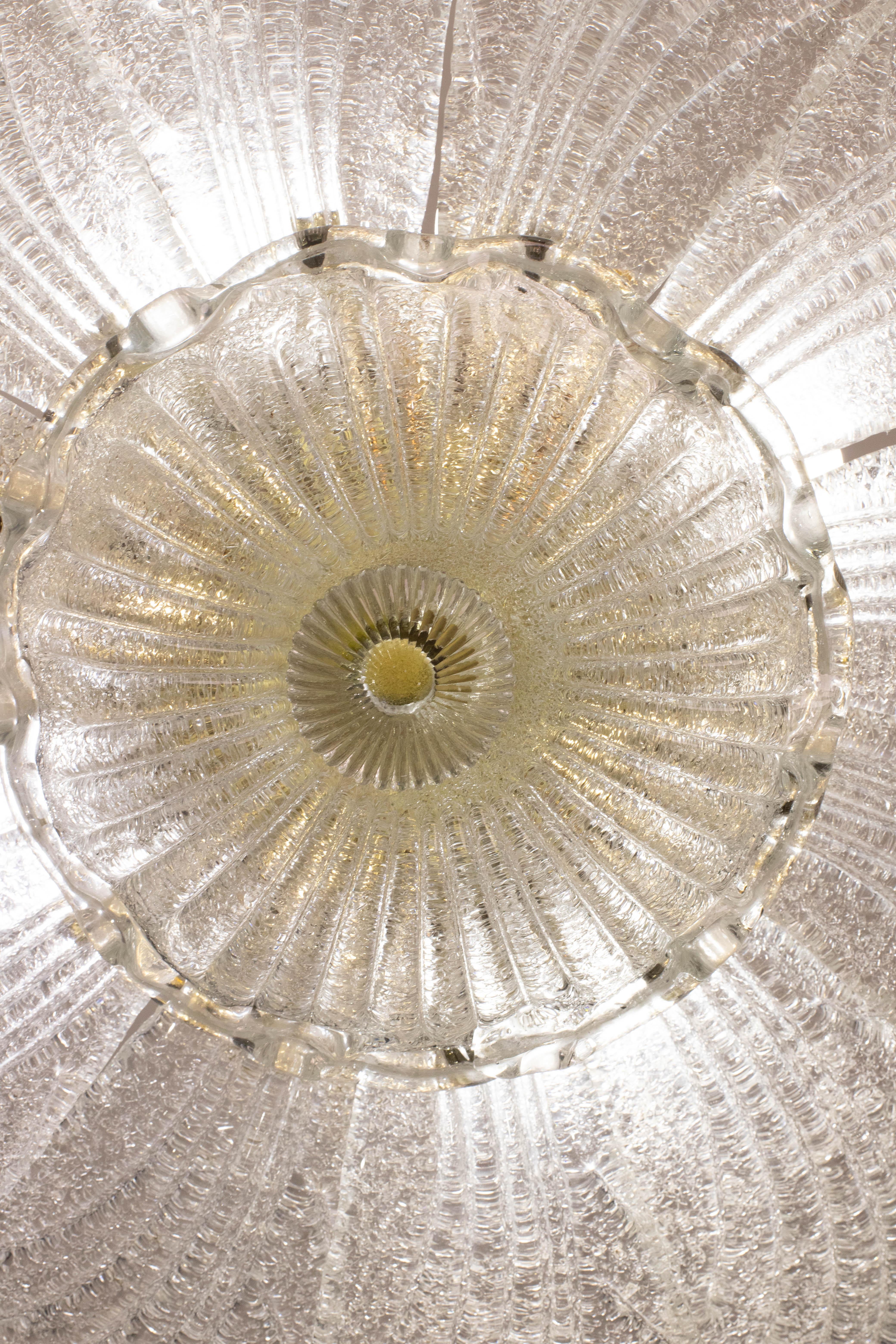 Amalfi, plafoniera o lampadario in vetro di Murano, anni '70 in vendita 3