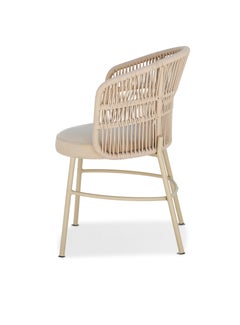 "Amalfi" Outdoor Chair in Aluminum and Nautical Rope Handmade