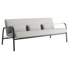 Sofá de exterior blanco y gris Amalfi de Studio 63 en acero inoxidable