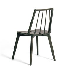Amali Dining Chair Handmade in Dark Teak Linen Cushion Scandi Style, In Stock