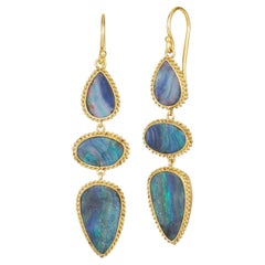 Amáli Dragonfly Wing Boulder Opal Earrings