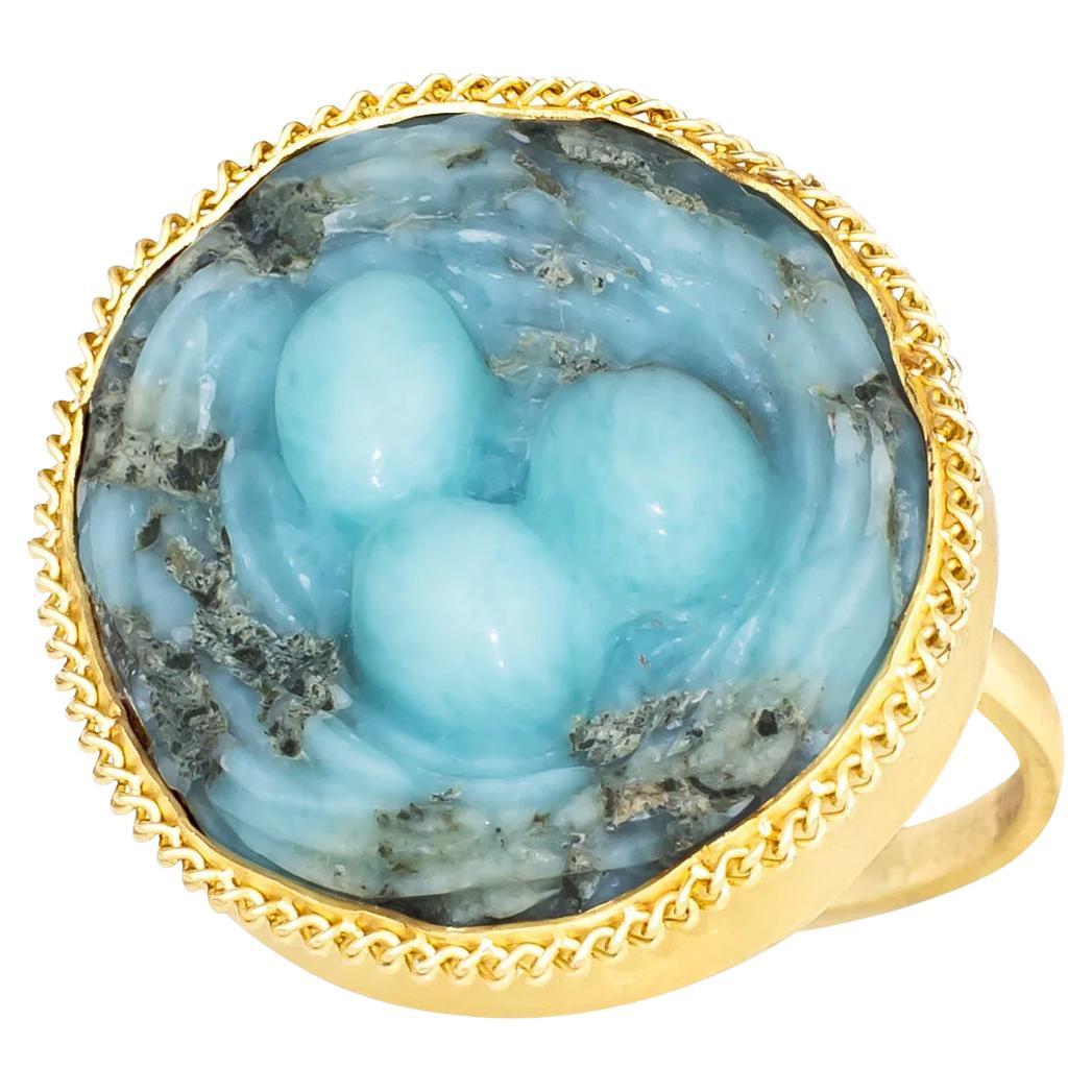 Amáli Carved Andamooka Opal Skull Ring For Sale at 1stDibs