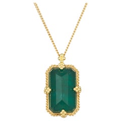 Amáli Rechteckige Smaragd-Halskette
