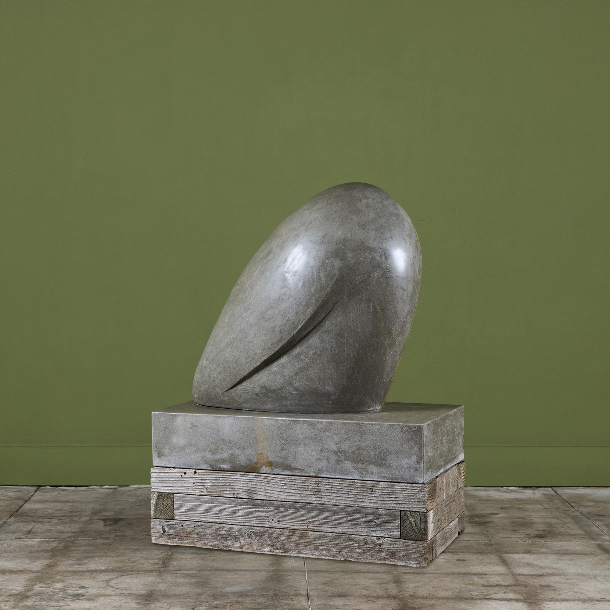 Sculpture by Swiss born artist Amalia Schulthess, c.1967, Los Angeles.

Schulthess immigrated to the USA in the early 1940's. She was best known for her large scale works of art. Originally a painter alongside friends like Georgia O’Keefe, Amalia