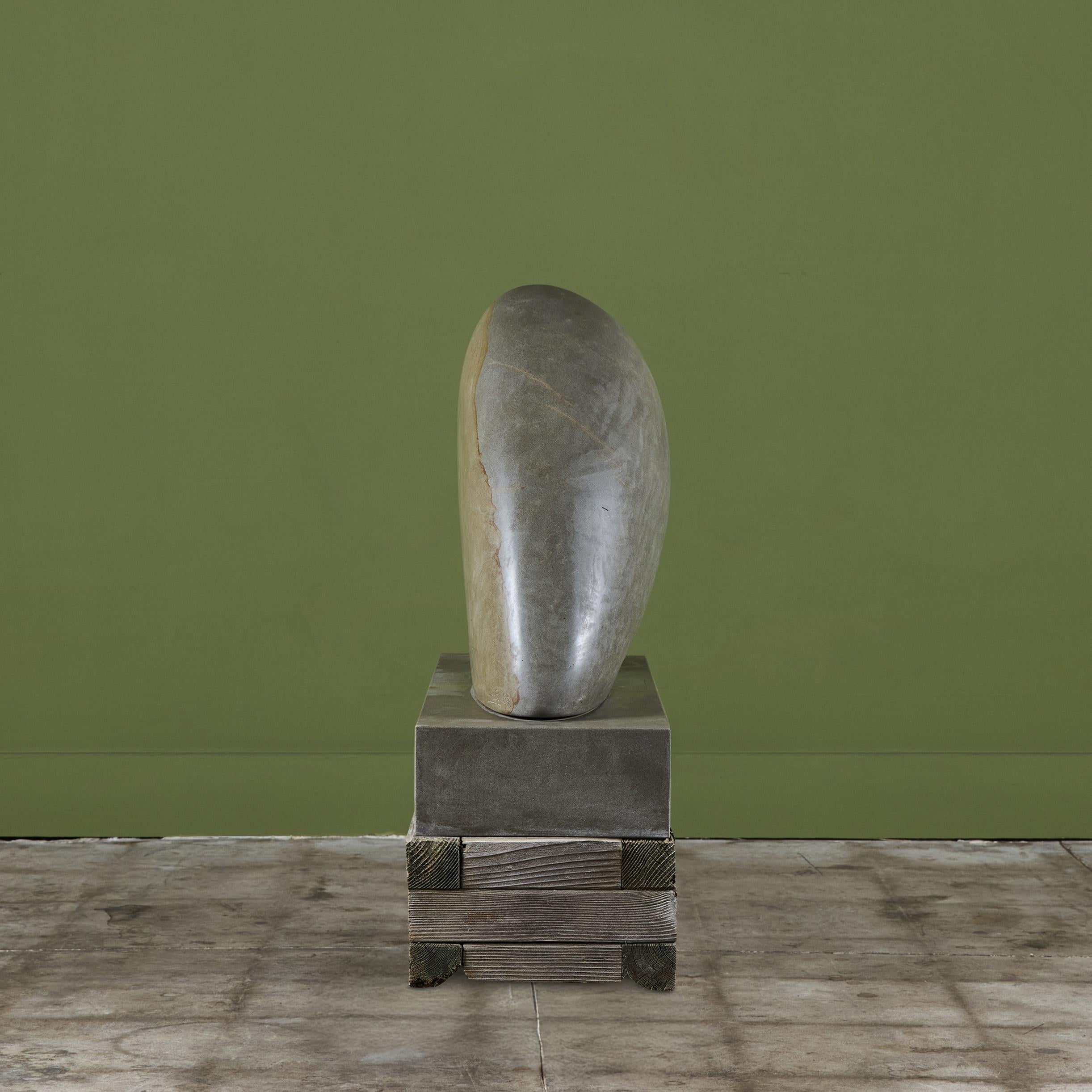 American Amalia Schulthess 'Seabird' Marble Stone Sculpture For Sale