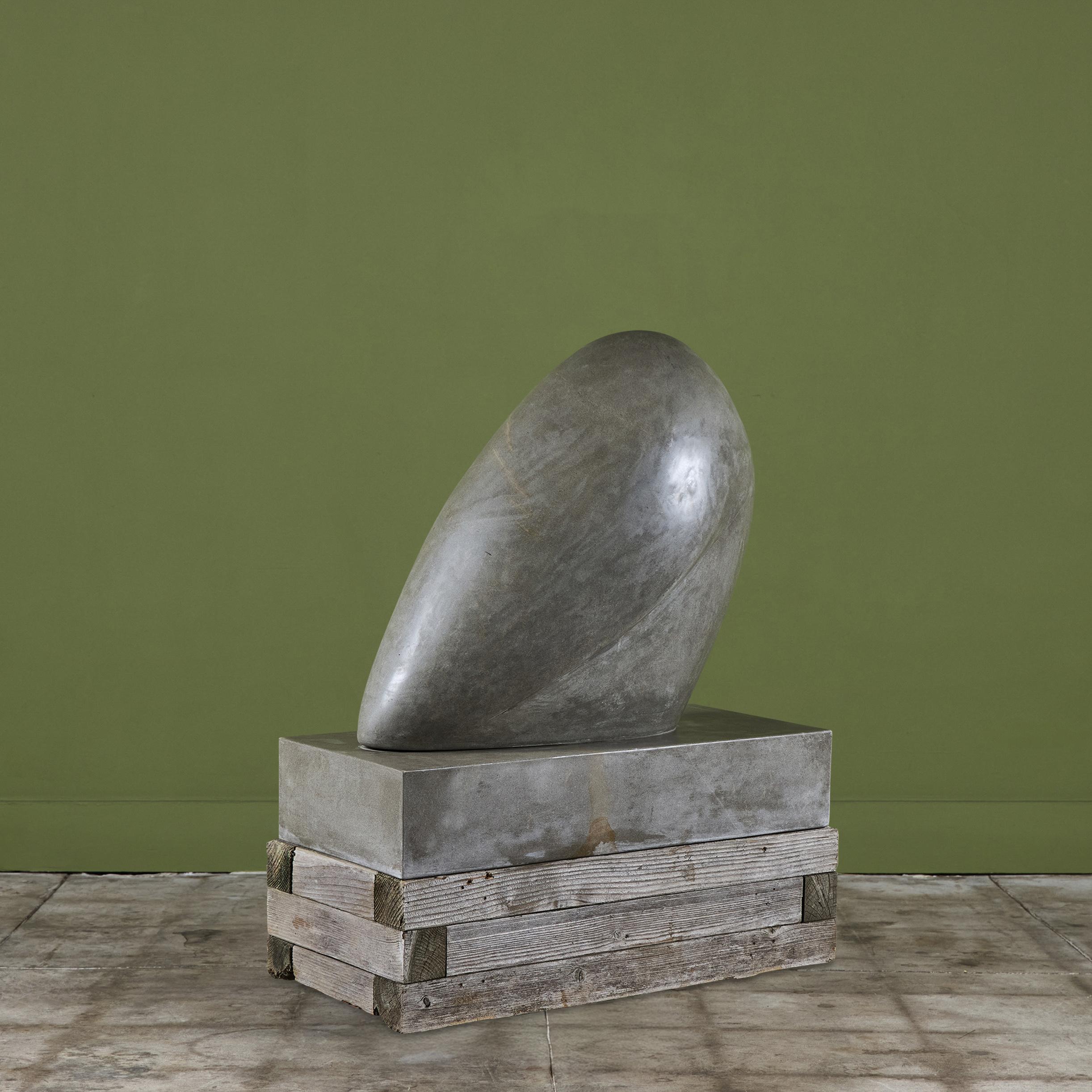 Amalia Schulthess 'Seabird' Marble Stone Sculpture In Good Condition For Sale In Los Angeles, CA