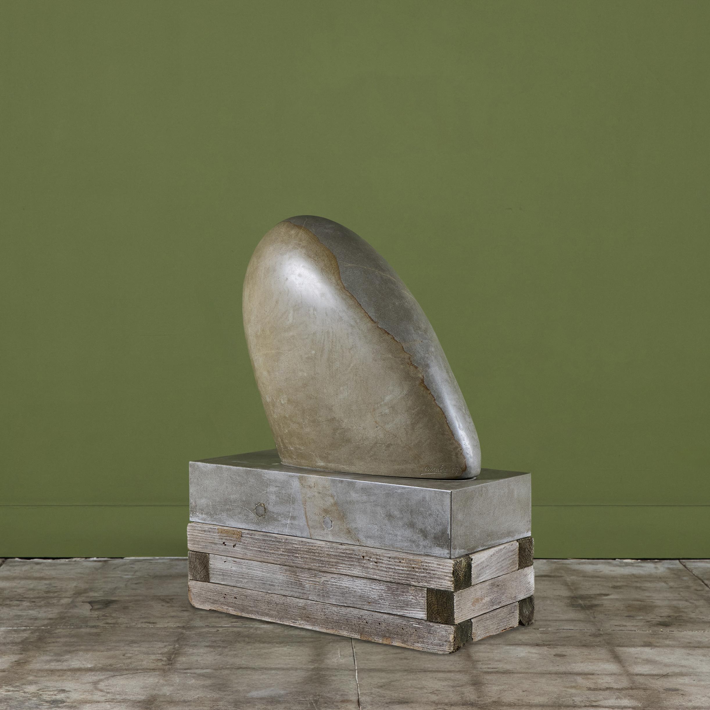 Mid-20th Century Amalia Schulthess 'Seabird' Marble Stone Sculpture For Sale