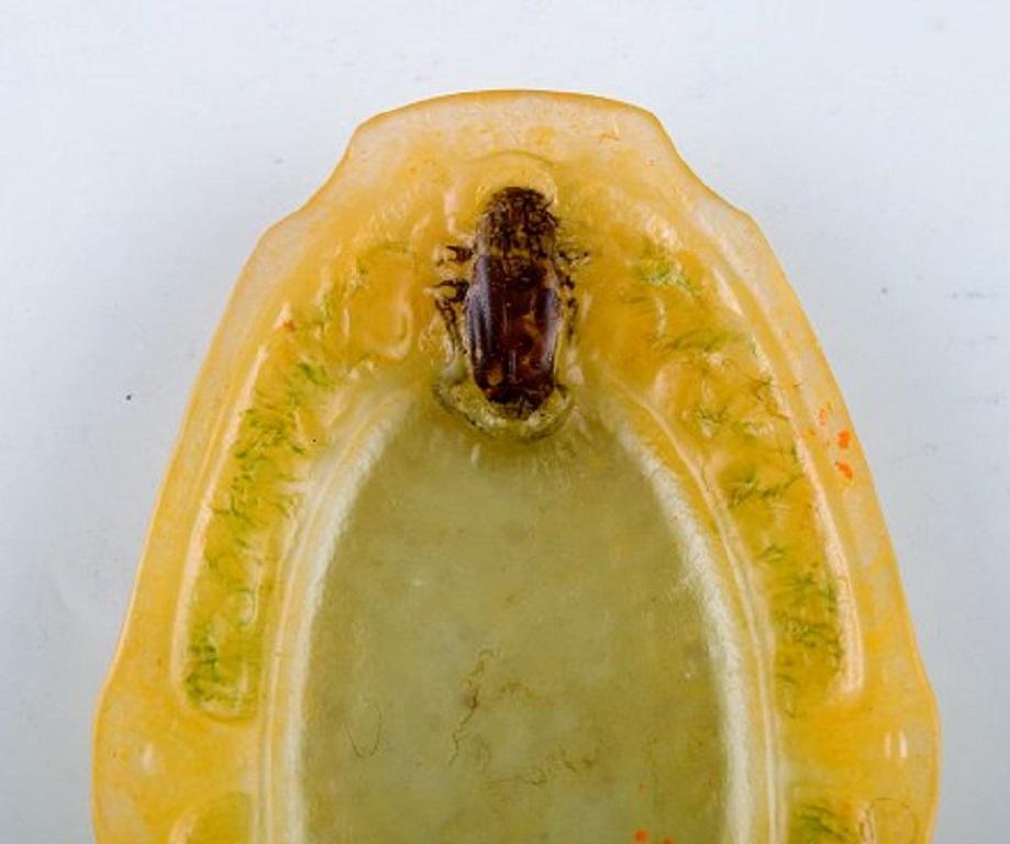 French Amalric Walter, Nancy, Early Art Nouveau Pâte-de-verre Bowl, 1920s