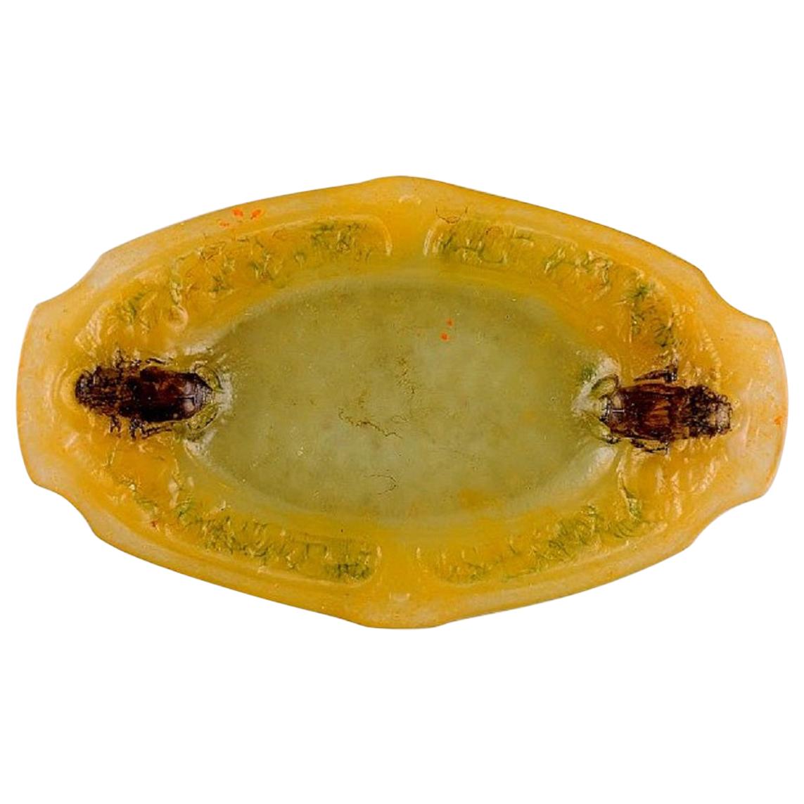 Amalric Walter, Nancy, Early Art Nouveau Pâte-de-verre Bowl, 1920s