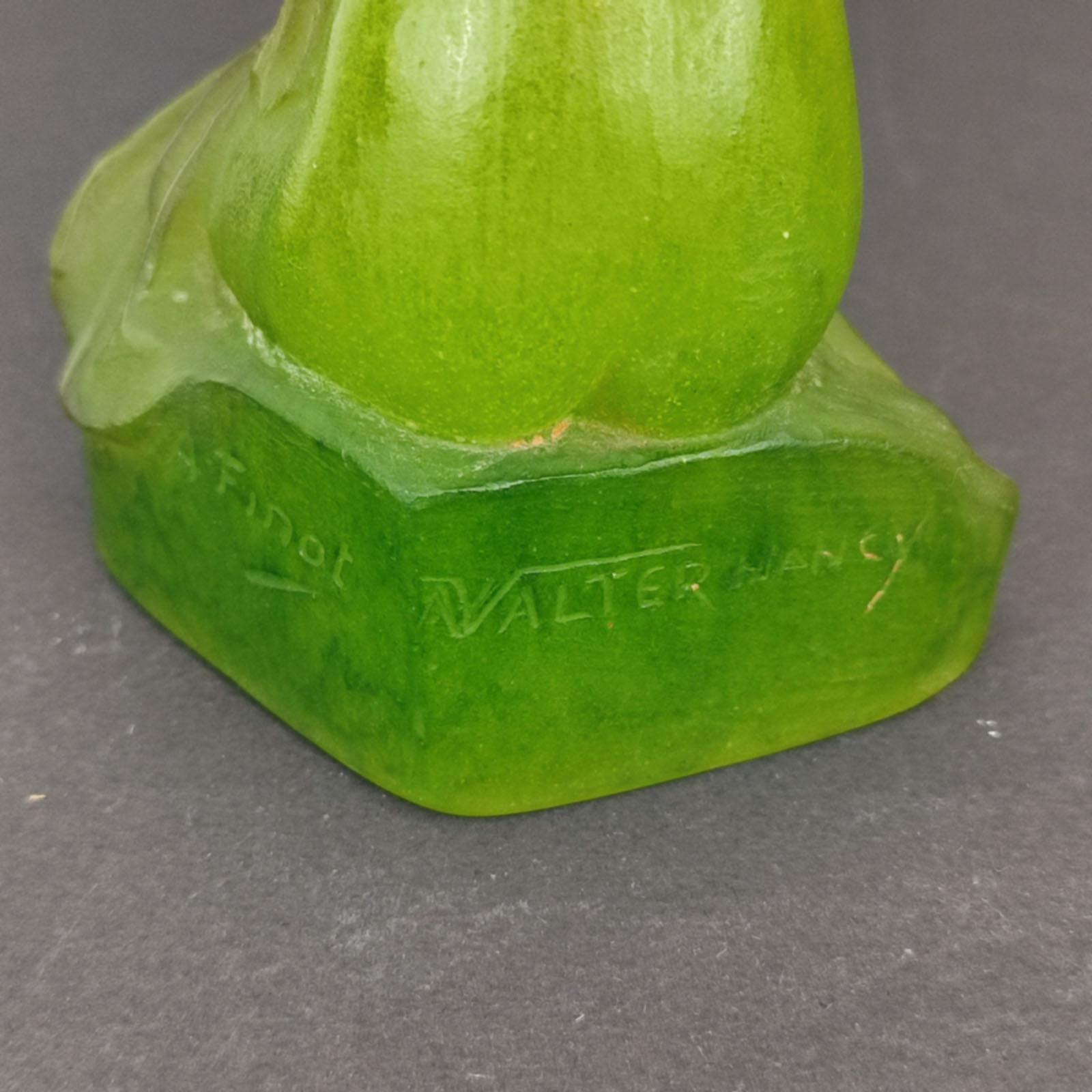 Art Glass Amalric Walter and Alfred Finot Pate De Verre Woman with Schawl Paperweight For Sale