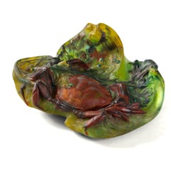 Amalric Walter and Daum Nancy "Crabe" Pâte de Verre Glass Paperweight