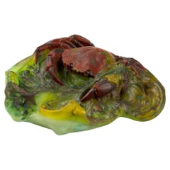 Amalric Walter and Daum Nancy "Crabe" Pâte de Verre Glass Paperweight
