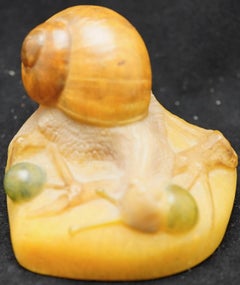 Amalric Walter y Henri Berge  Pisapapeles Caracol Pate de Verre