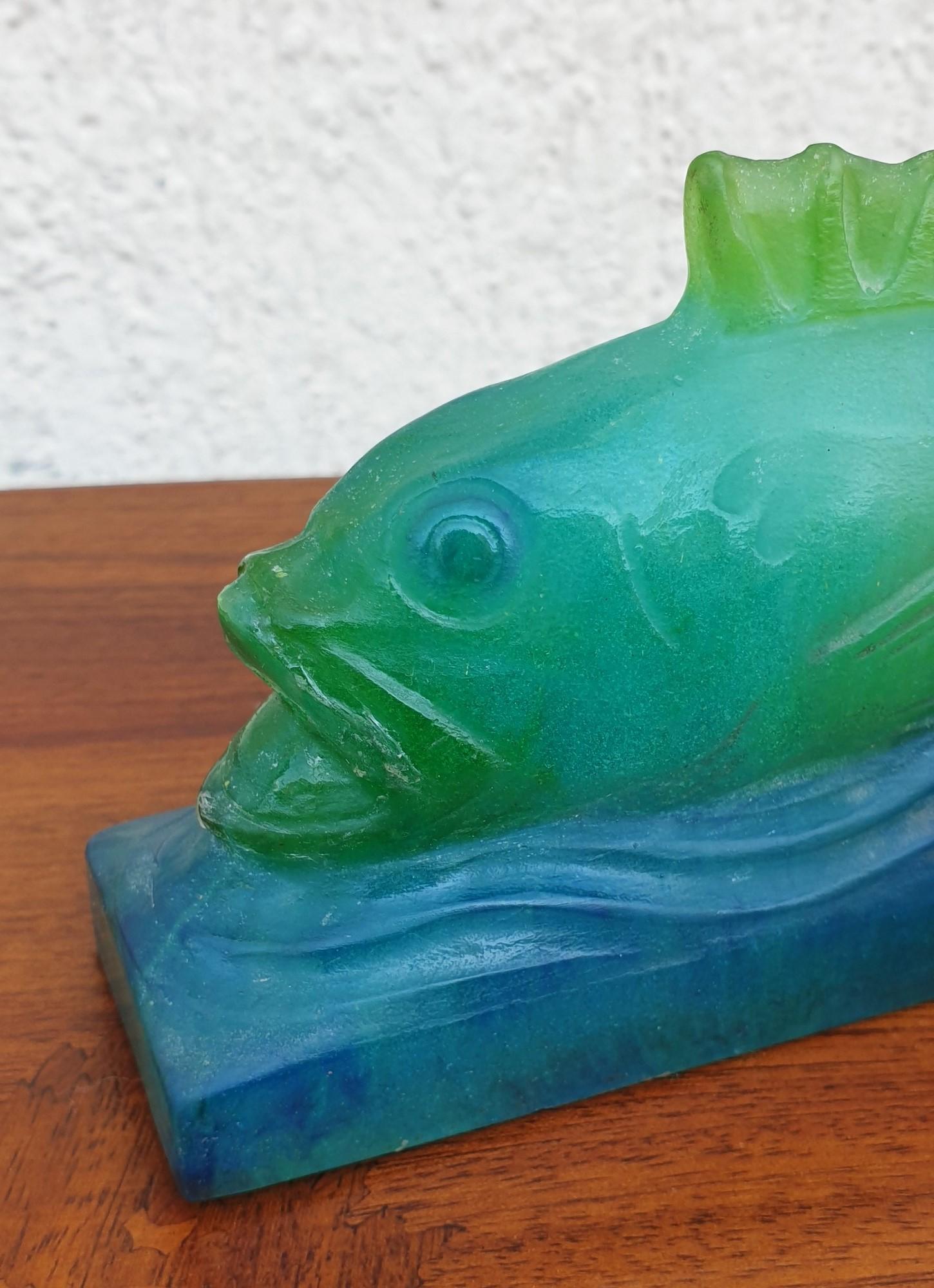 Amalric Walter Nancy, Fish In Glass Paste, Early 20th Century For Sale 4