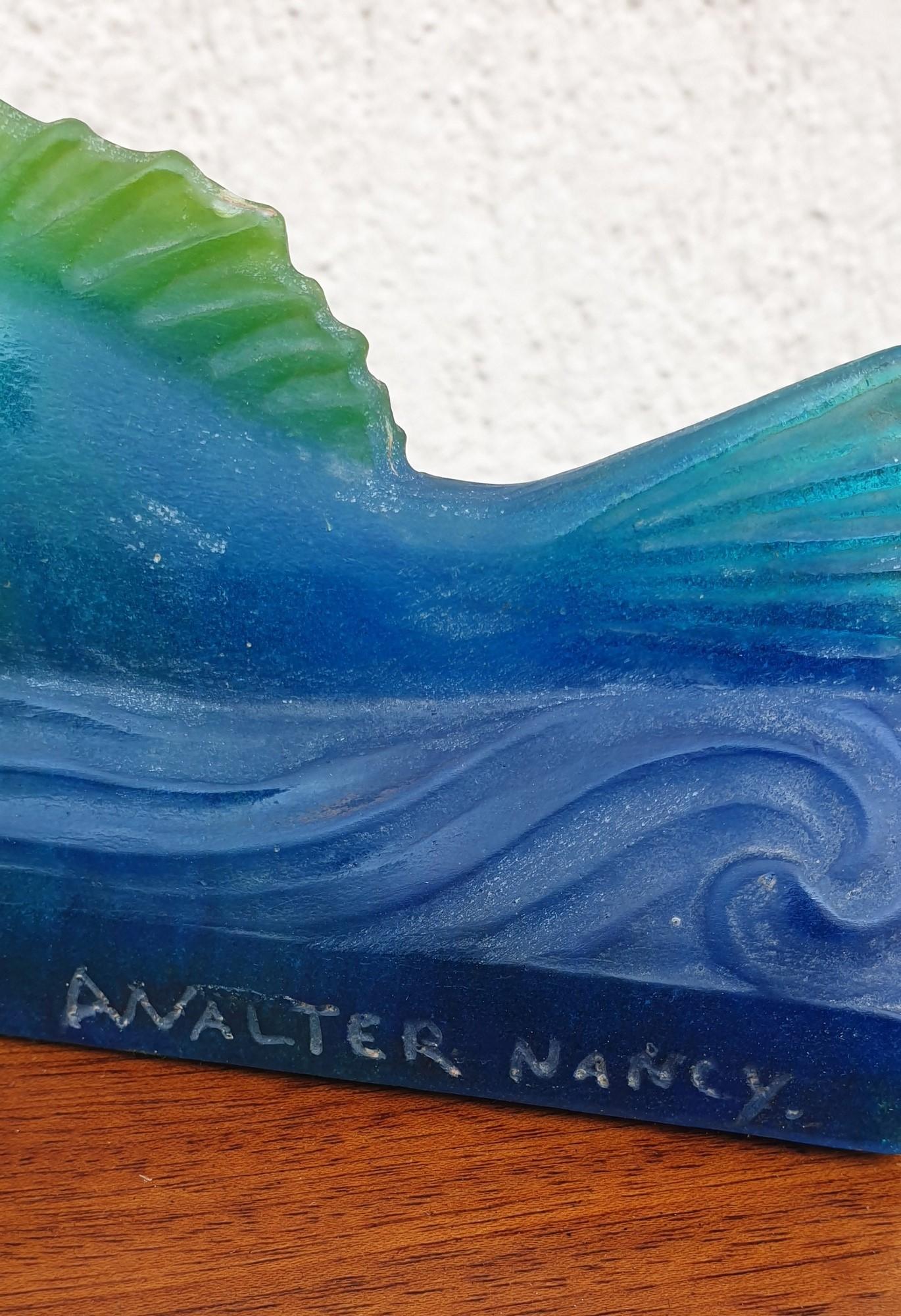 Amalric Walter Nancy, Fisch in Glaspalette, frühes 20. Jahrhundert im Angebot 2