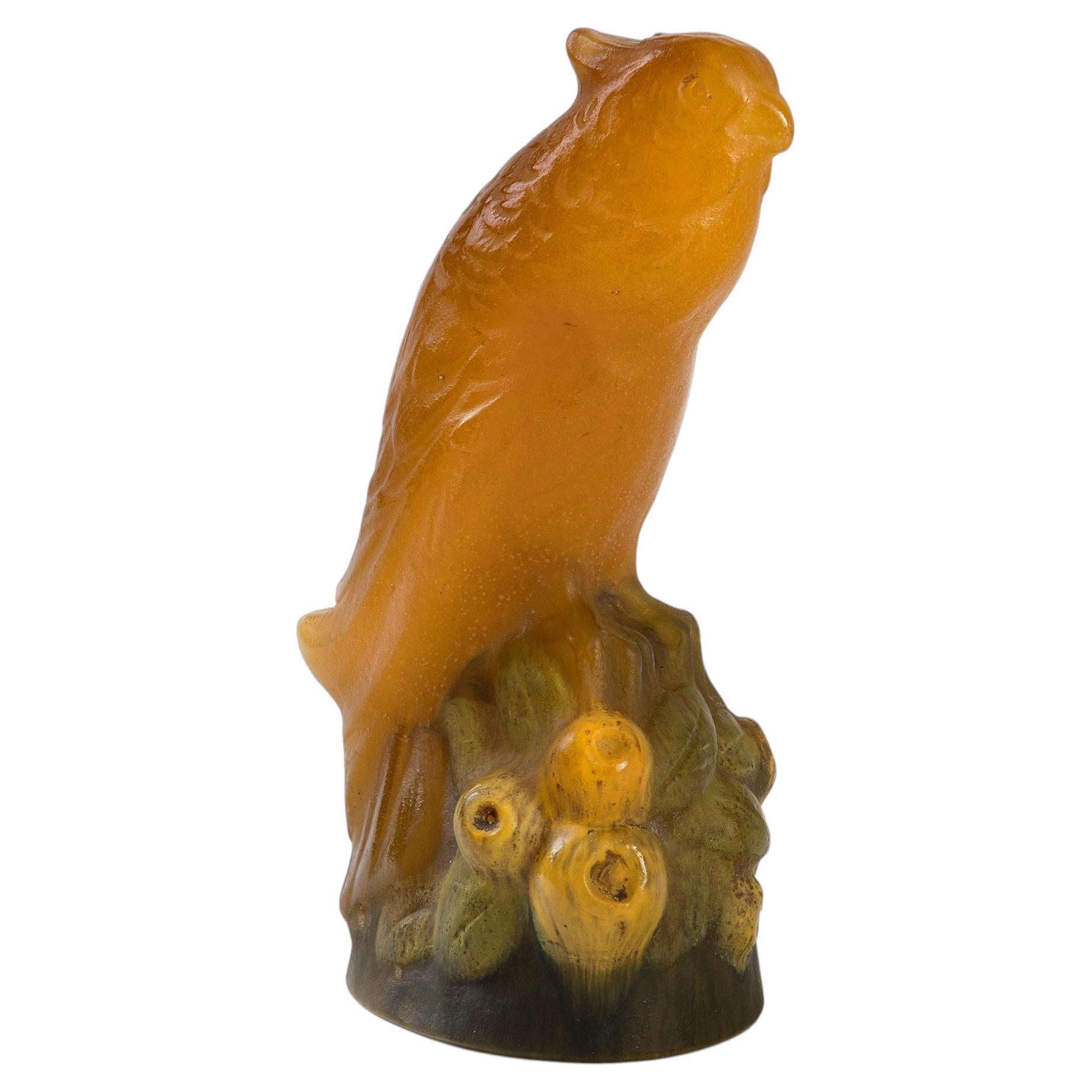Amalric Walter "Pappagallo" Pâte de verre Fermacarte in vendita