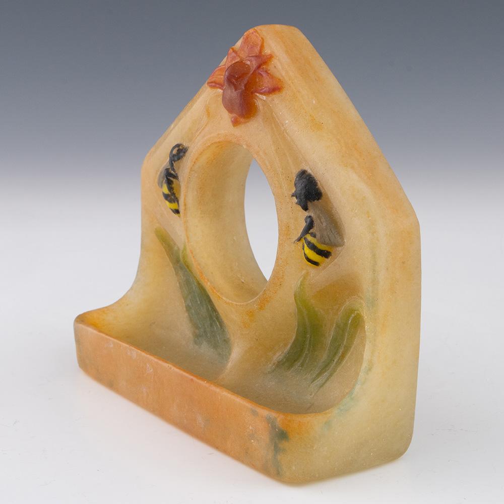 Francese Cassa dell'orologio di Amalric Walter Pate de Verre c1925 in vendita