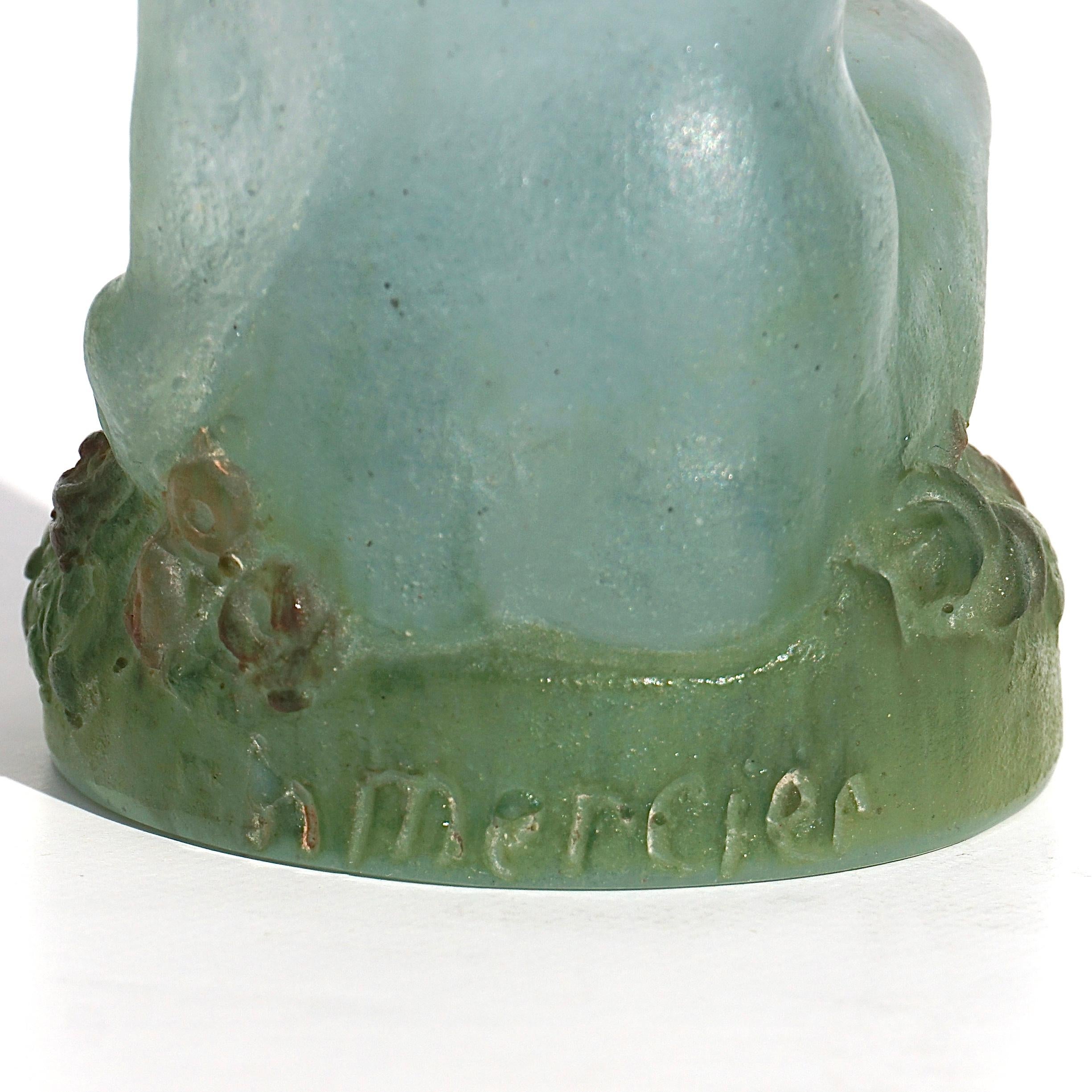 Amalric Walter Pate De Verre Nackte Junge Figur im Zustand „Hervorragend“ im Angebot in Dallas, TX