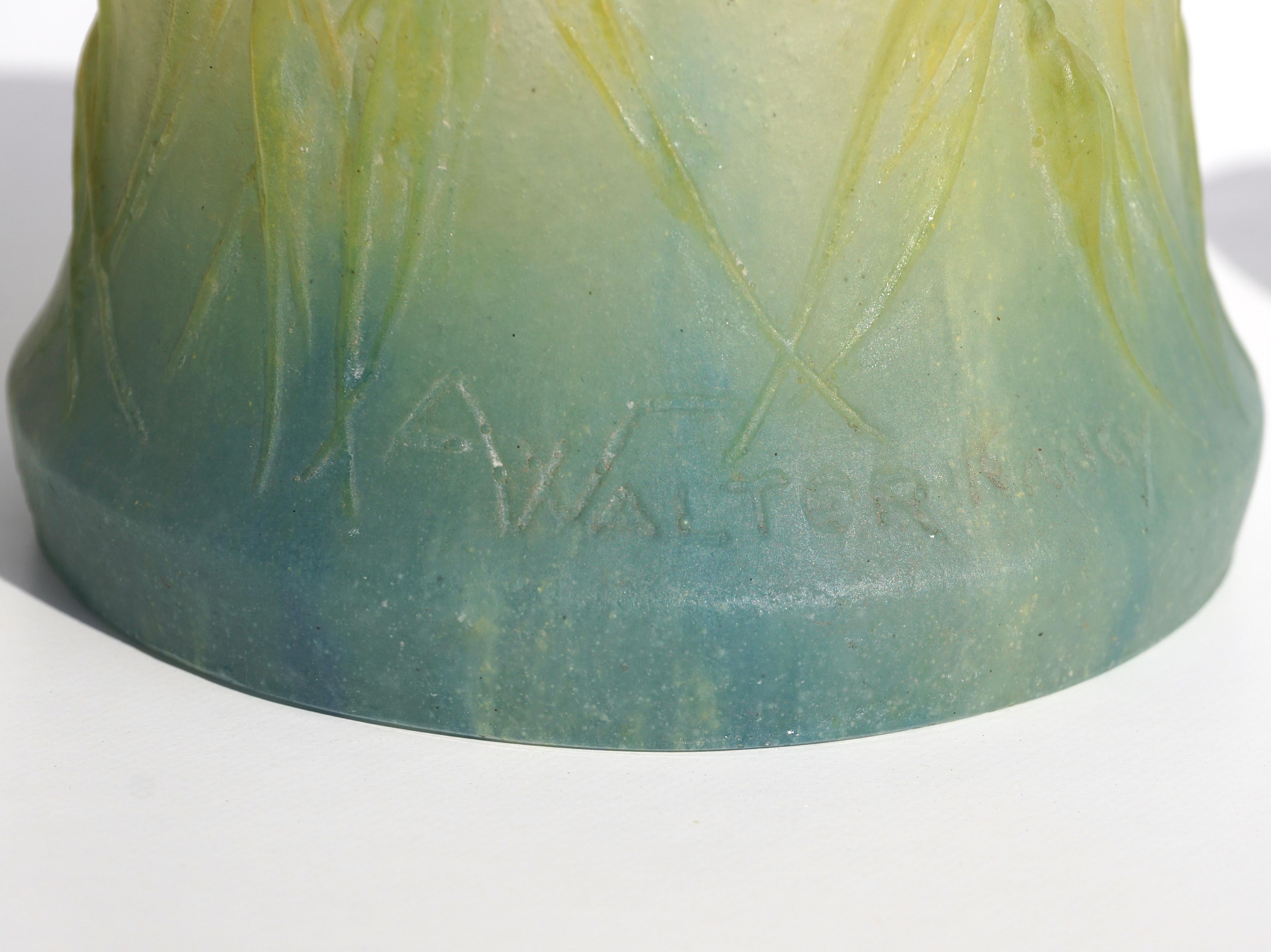 Art Glass Amalric Walter Pate Deverre Lidded Vase